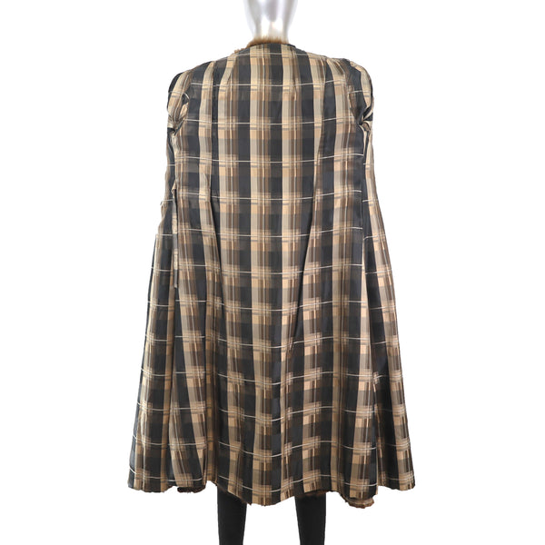 Section Mink Coat with Raccoon Collar- Size XS