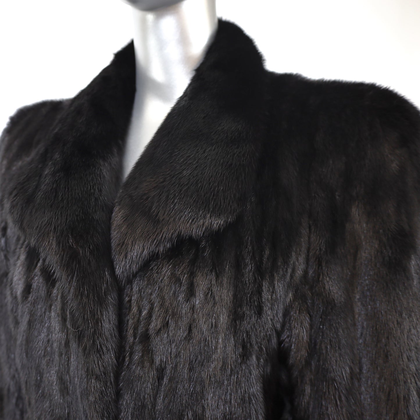 Black Mink Coat- Size M