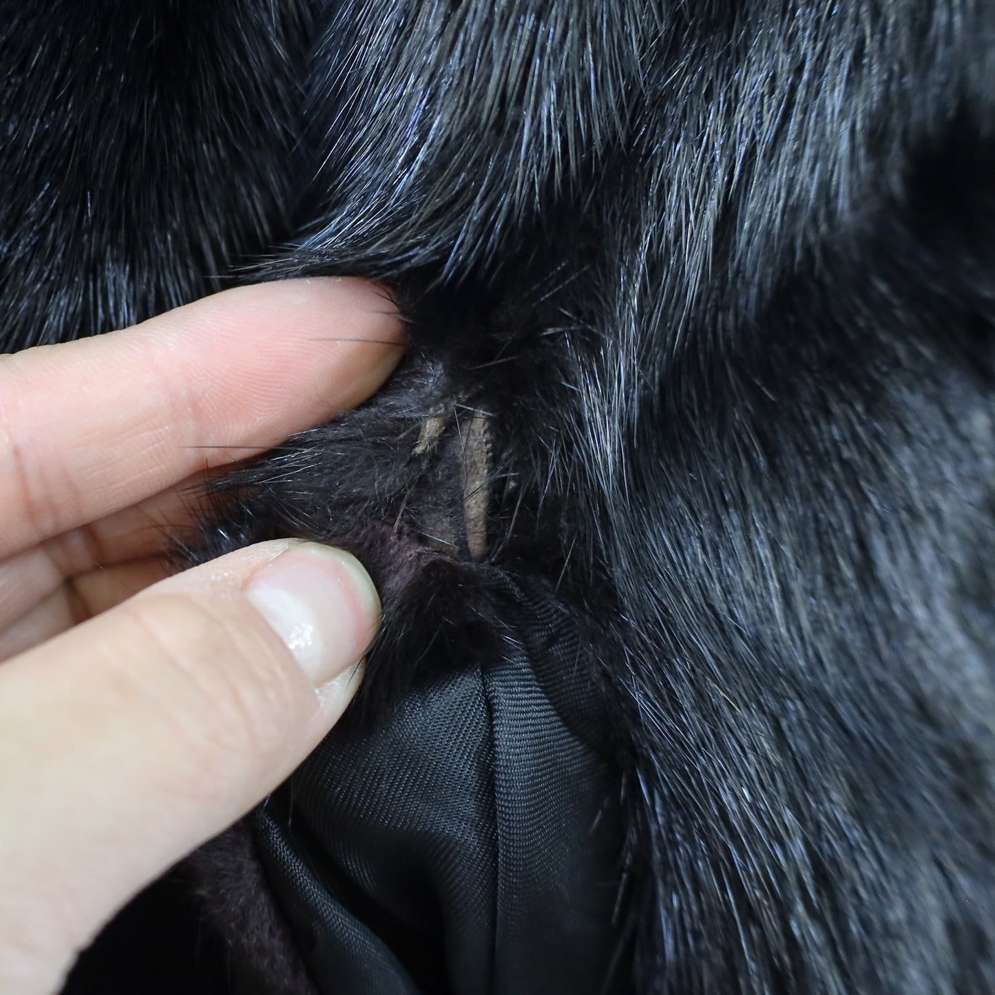 Black Mink Coat- Size M