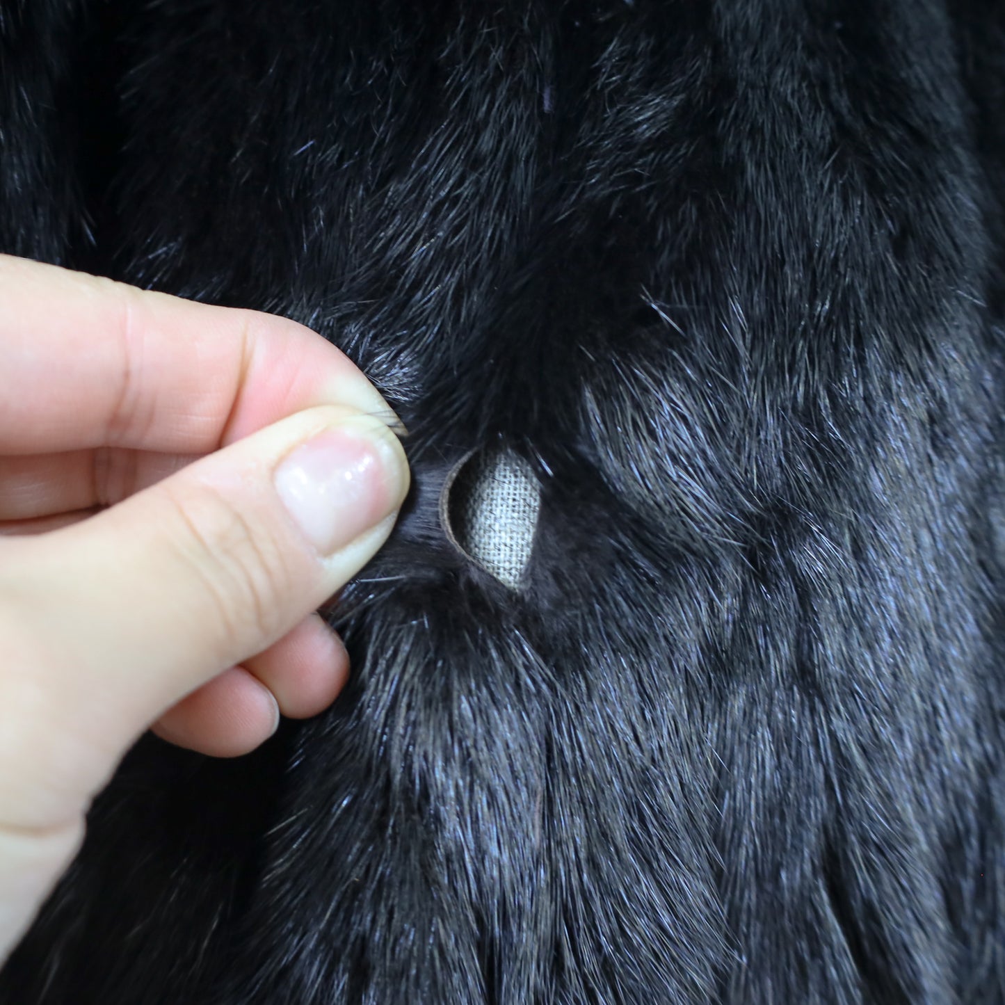Black Mink Coat- Size M