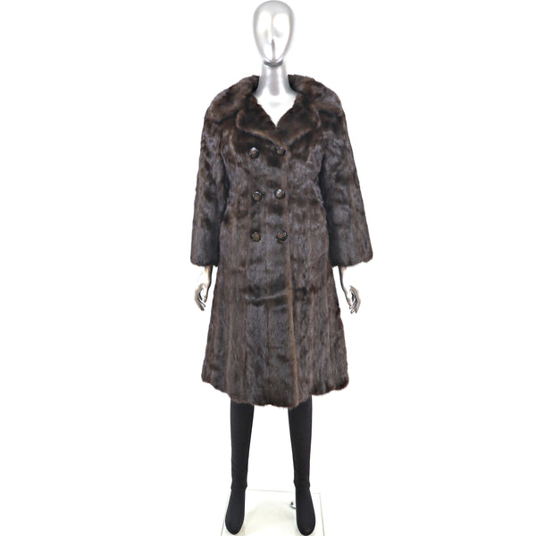 Dark Mahogany Mink Coat- Size M