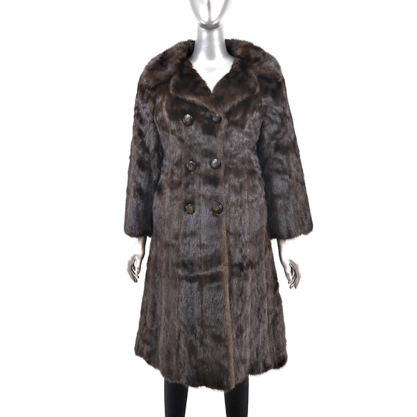 Dark Mahogany Mink Coat- Size M