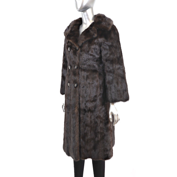 Dark Mahogany Mink Coat- Size M