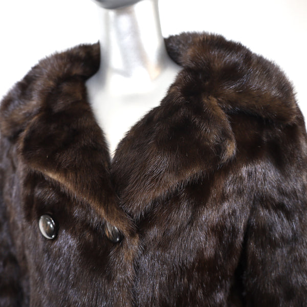 Dark Mahogany Mink Coat- Size M