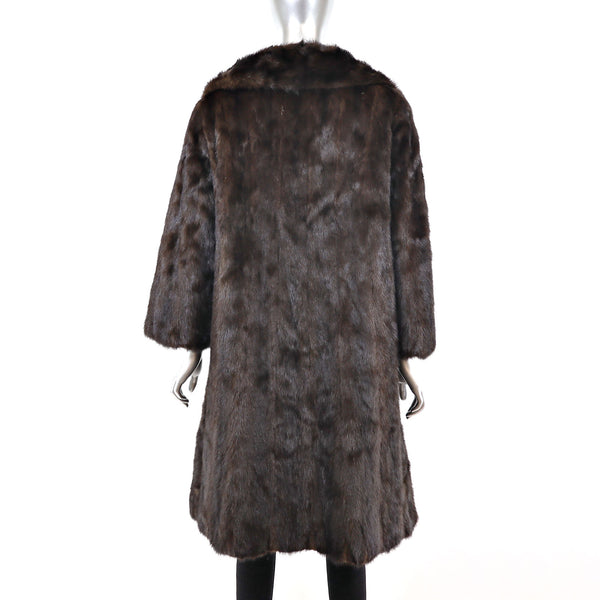 Dark Mahogany Mink Coat- Size M