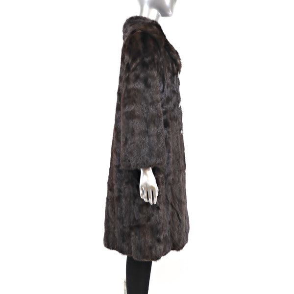 Dark Mahogany Mink Coat- Size M