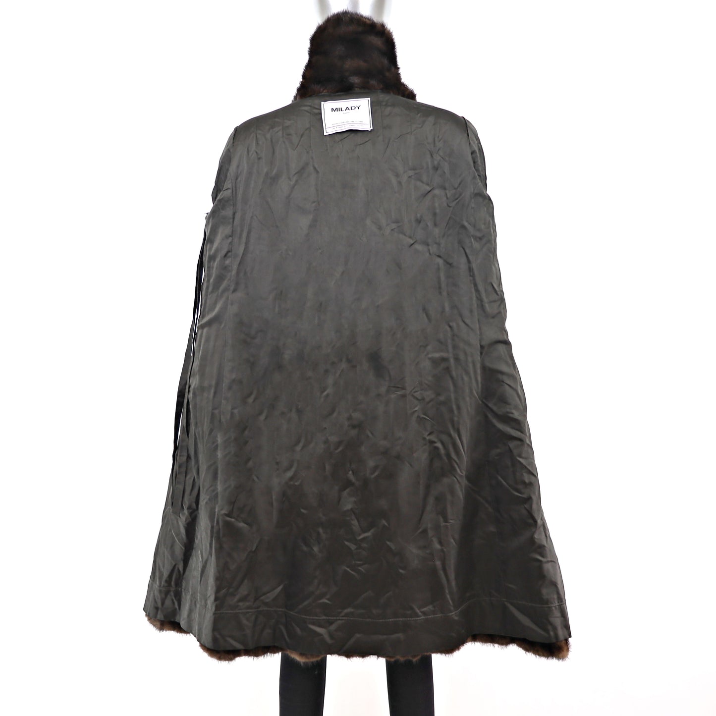 Dark Mahogany Mink Coat- Size M