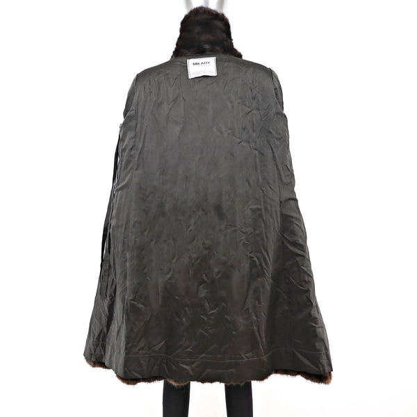 Dark Mahogany Mink Coat- Size M