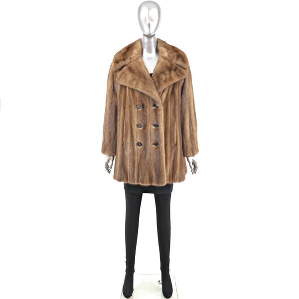 Maximilian Lunaraine Mink 3/4 Coat- Size M