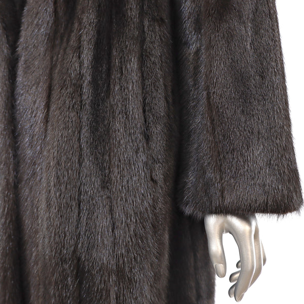 Dark Mahogany Mink Coat- Size M
