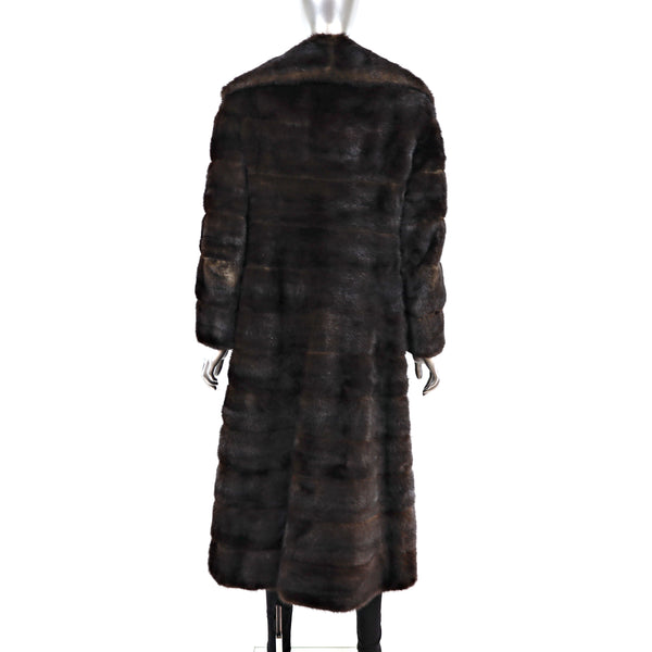 Mahogany Mink Horizontal Coat- Size S
