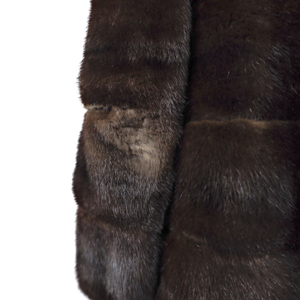 Mahogany Mink Horizontal Coat- Size S