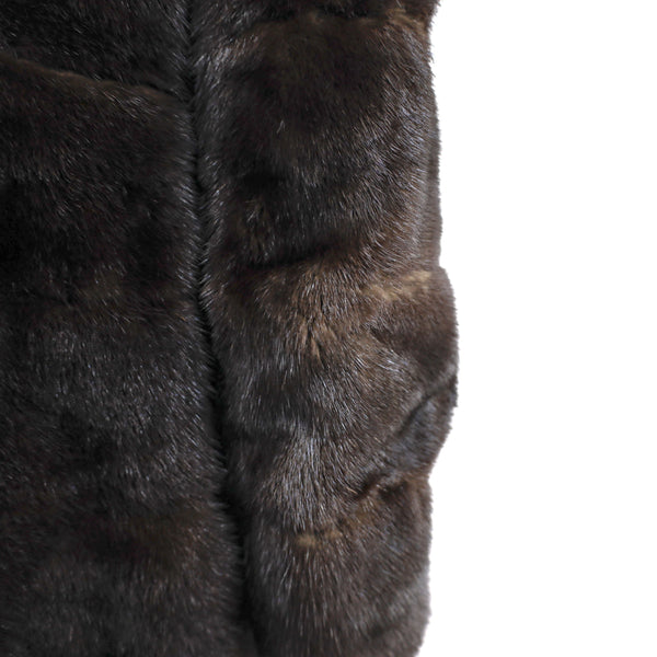 Mahogany Mink Horizontal Coat- Size S
