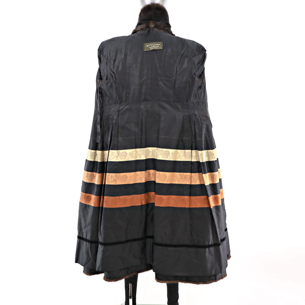 Mahogany Mink Horizontal Coat- Size S