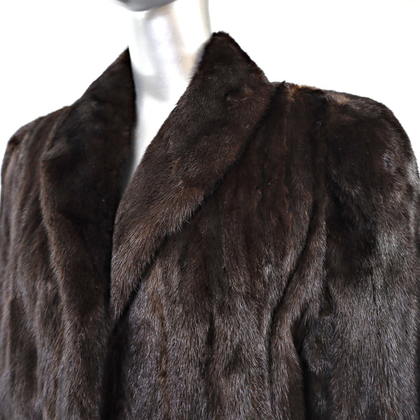 Mahogany Mink Coat- Size S