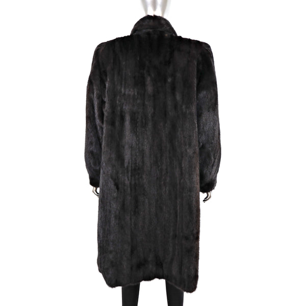 Dark Mahogany Mink Coat- Size L