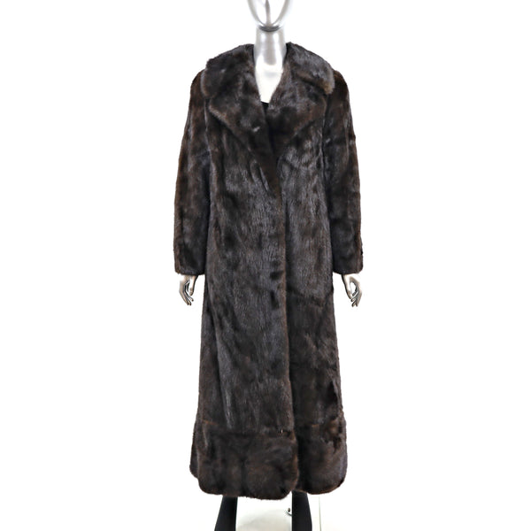 Ranch Mink Coat with Zip Off Hem- Size S