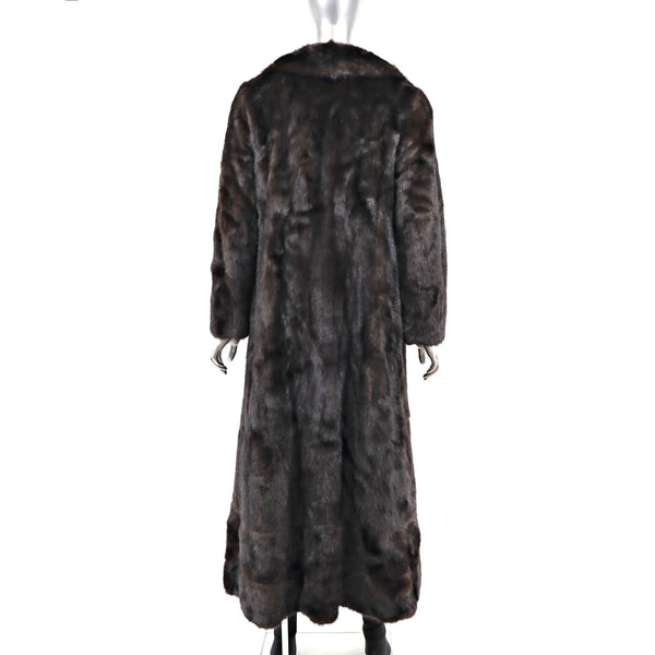 Ranch Mink Coat with Zip Off Hem- Size S