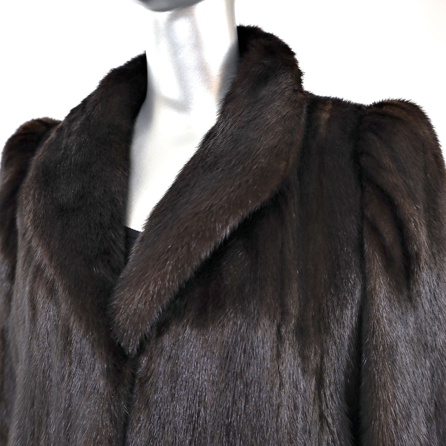 Black Mink Coat- Size M