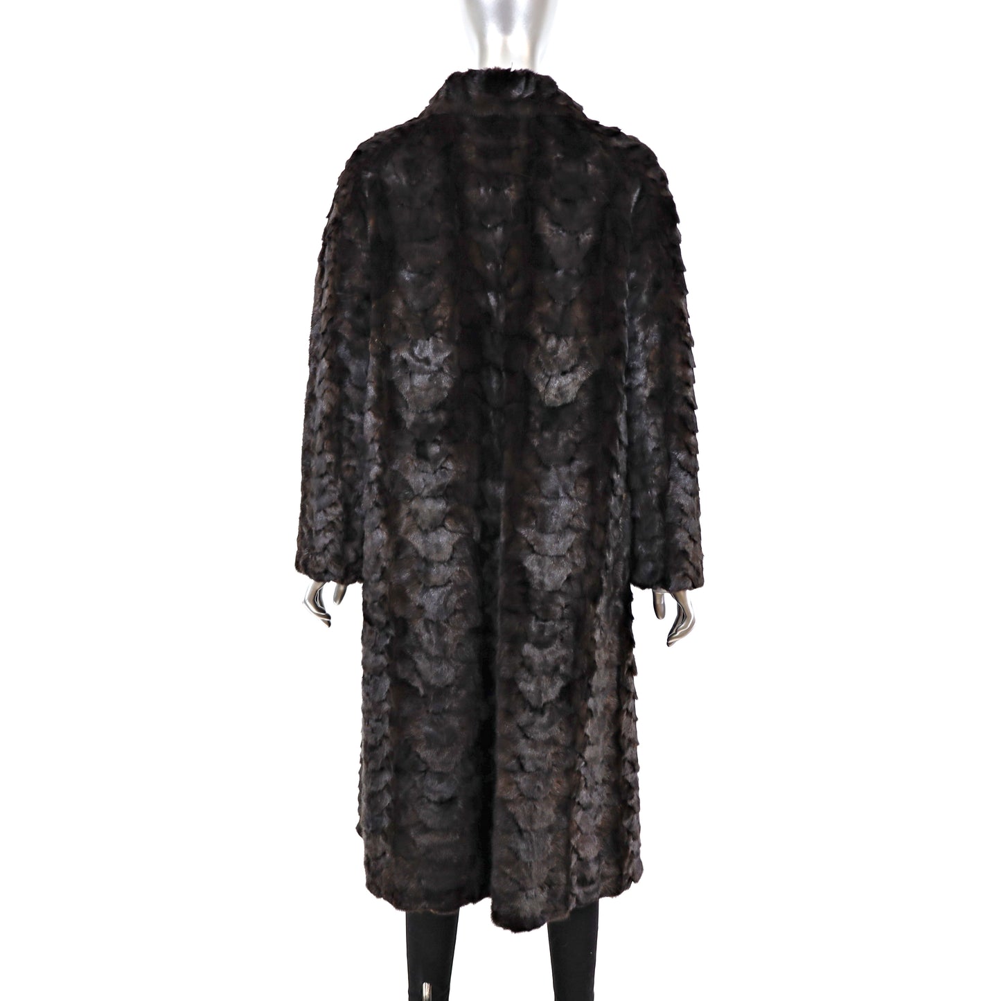 Black Section Mink Coat- Size S