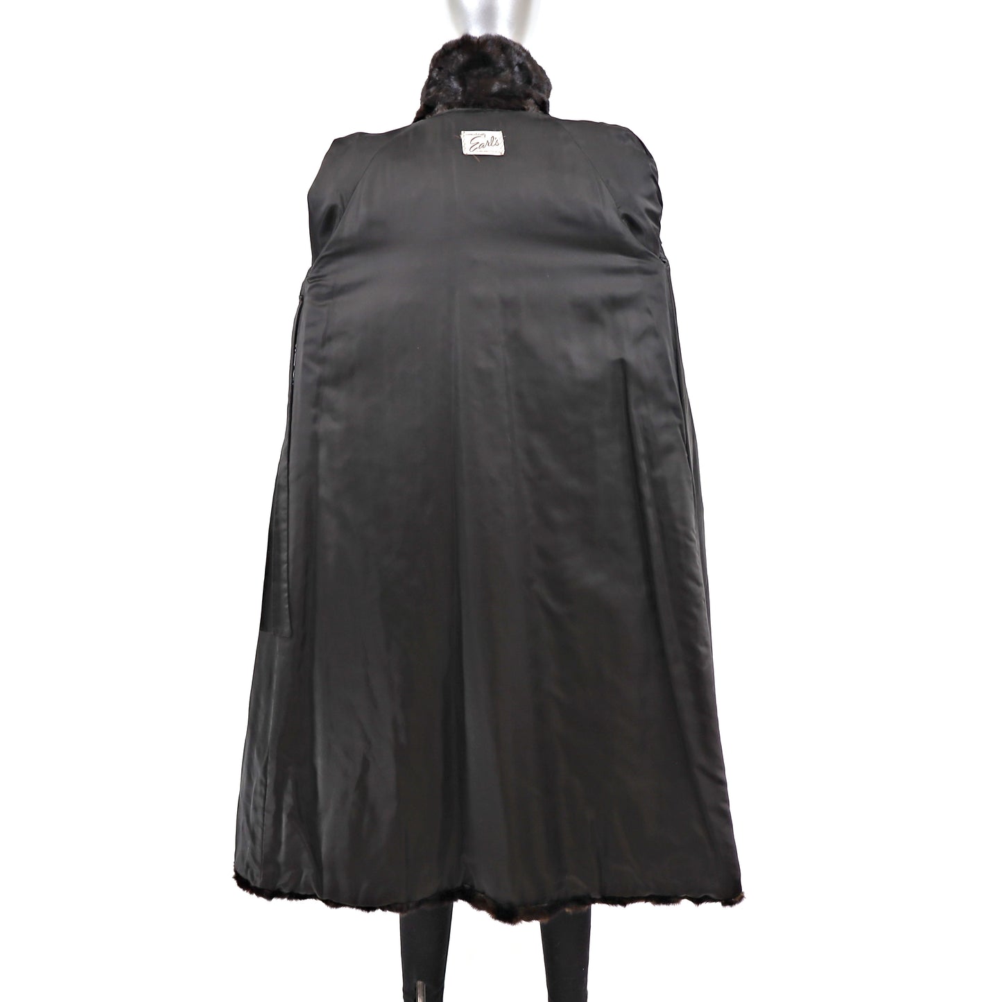 Black Section Mink Coat- Size S