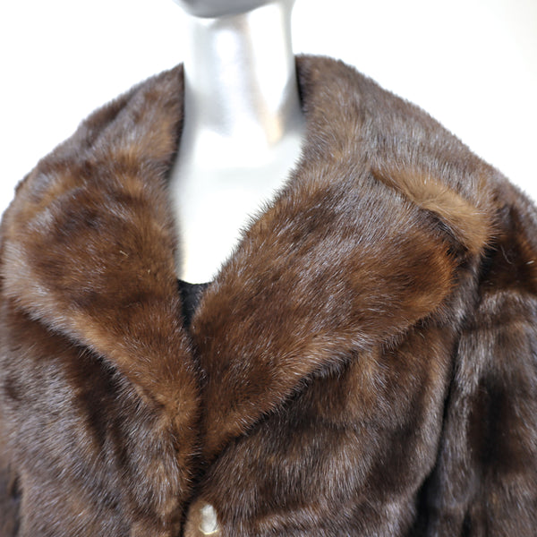 Mahogany Mink Coat- Size S