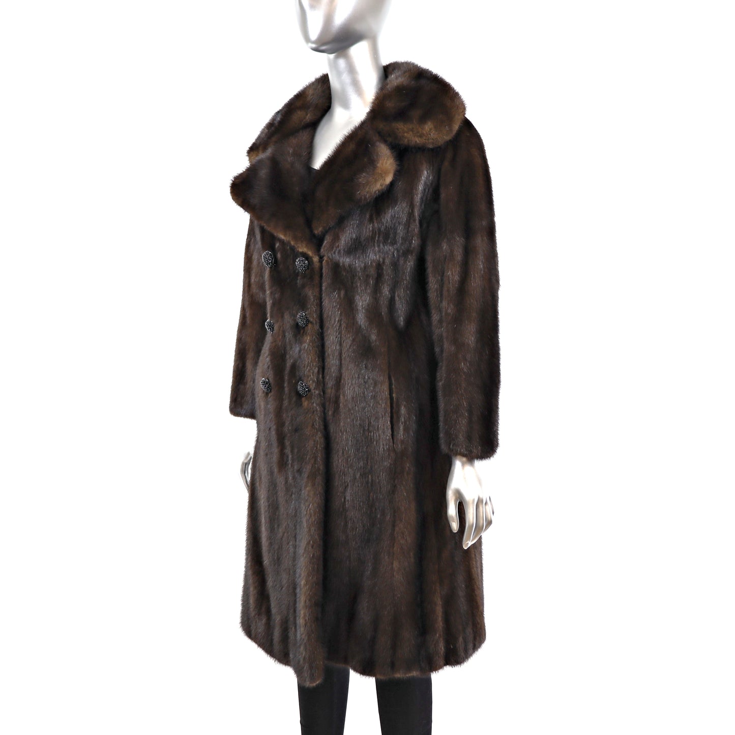 Dark Brown Mink Coat- Size L