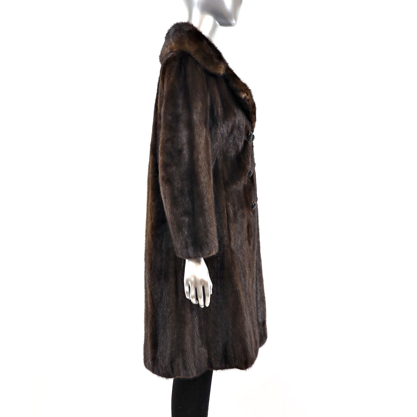 Dark Brown Mink Coat- Size L