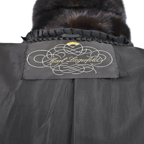 Karl Lagerfeld Mahogany Mink Coat- Size M