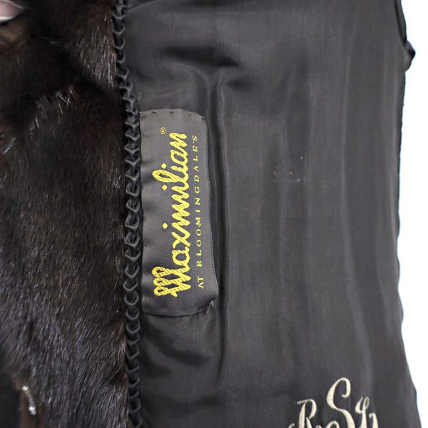 Karl Lagerfeld Mahogany Mink Coat- Size M