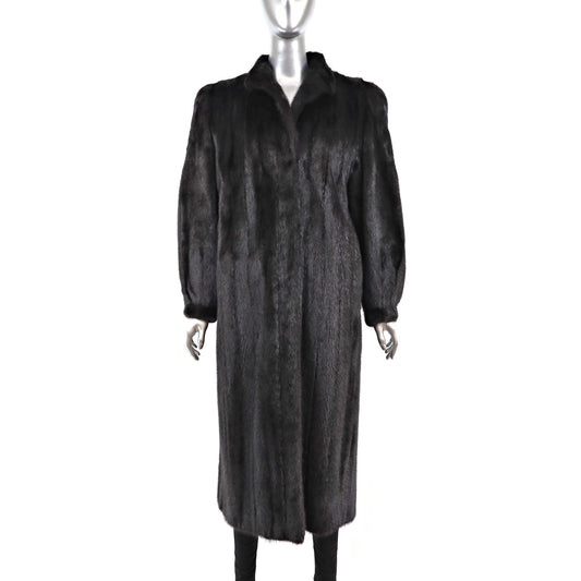 Black Mink Coat- Size M
