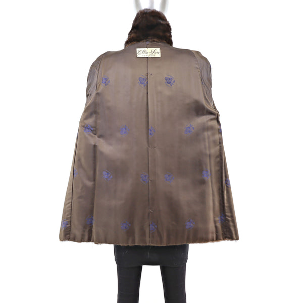Mahogany 3/4 Mink Coat- Size L