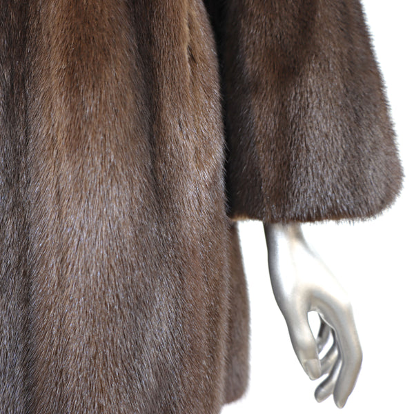 Mahogany 3/4 Mink Coat- Size L