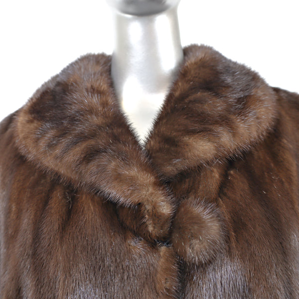 Mahogany 3/4 Mink Coat- Size L