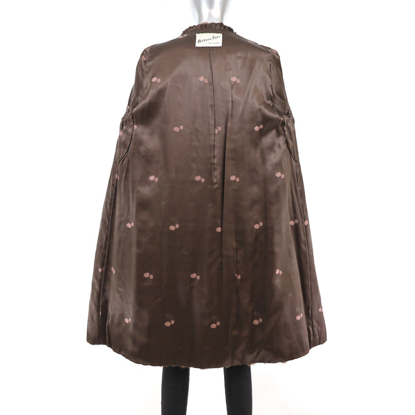 Mahogany Section Mink Coat- Size M