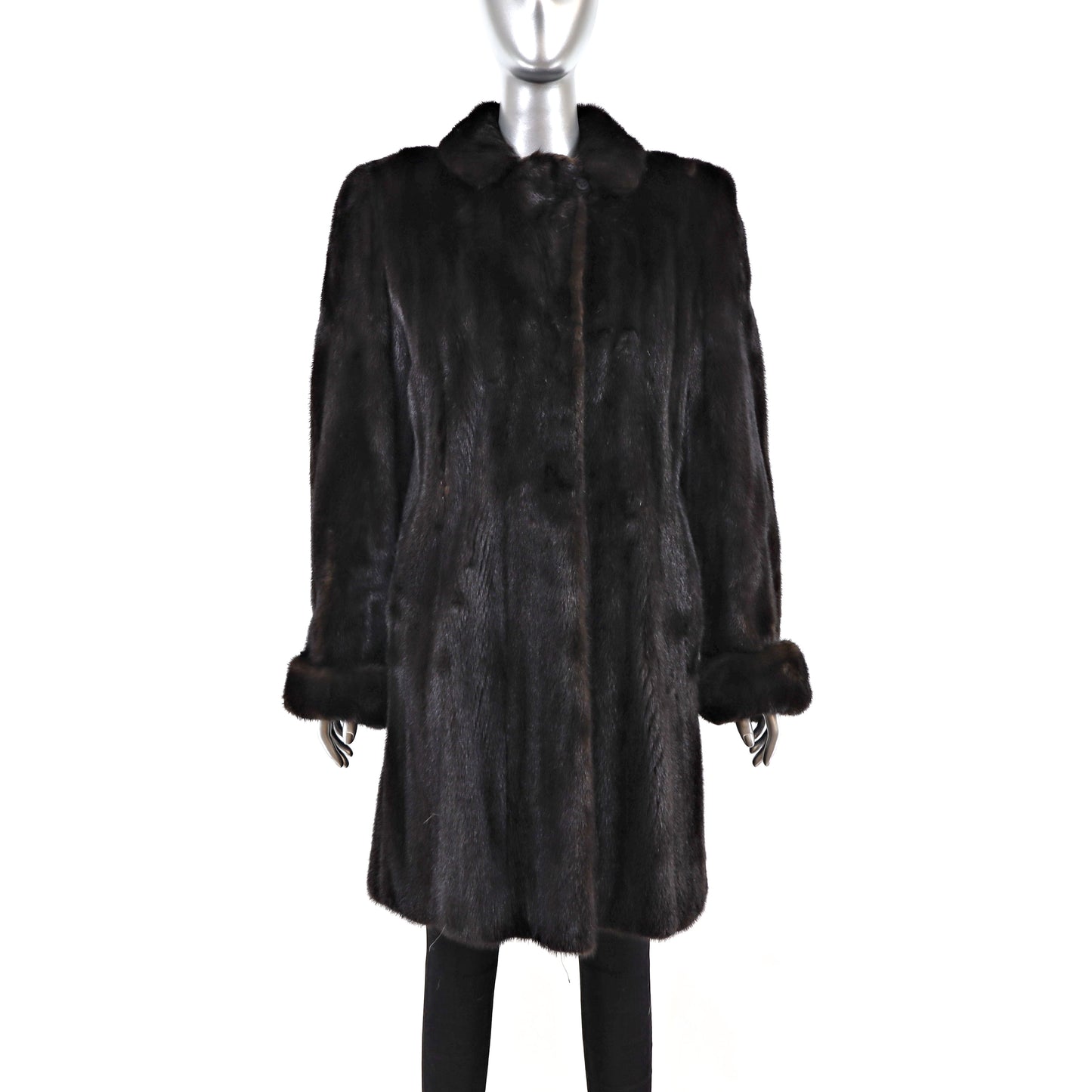 Black Mink Coat- Size M