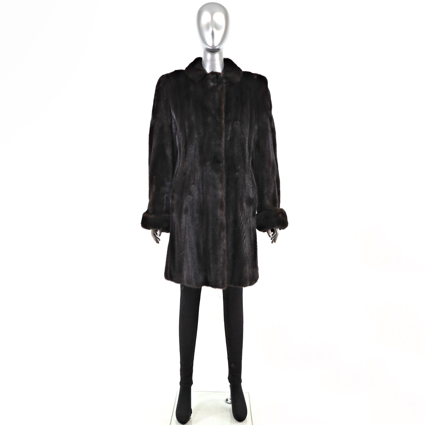 Black Mink Coat- Size M