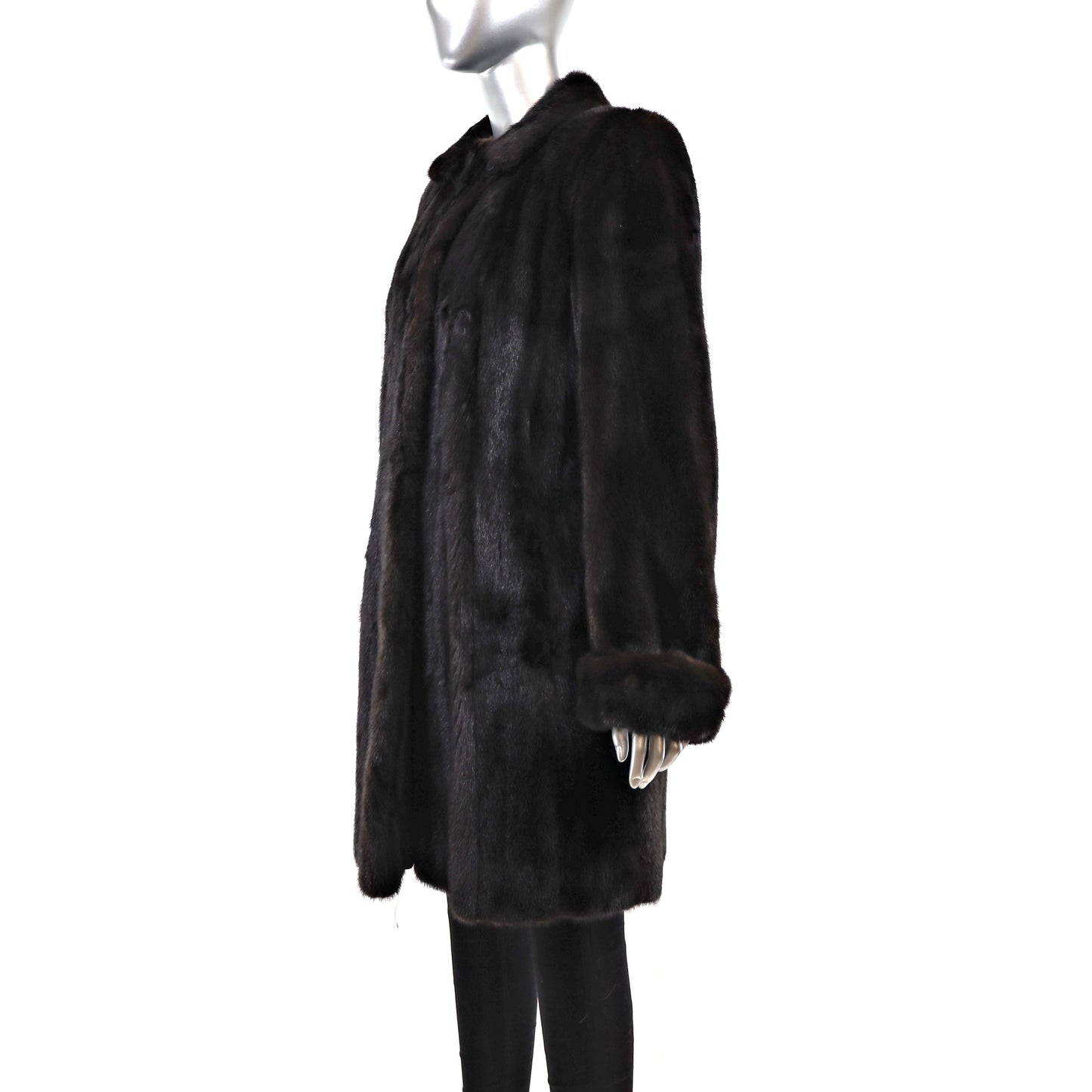 Black Mink Coat- Size M