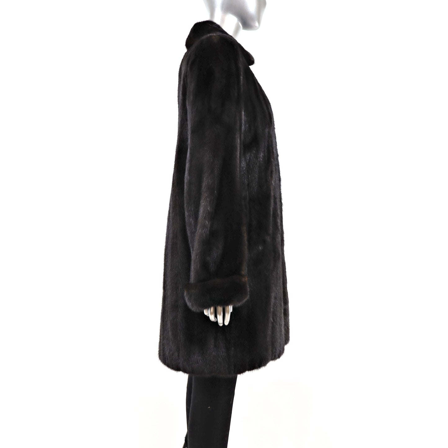 Black Mink Coat- Size M