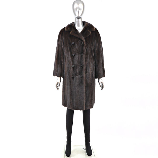 Mahogany Mink Coat- Size L