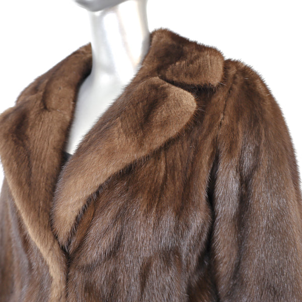 Mahogany Mink Coat- Size S