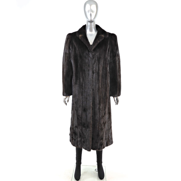 Dark Mahogany Mink Coat- Size L