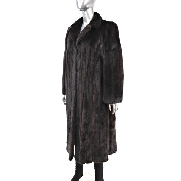 Dark Mahogany Mink Coat- Size L