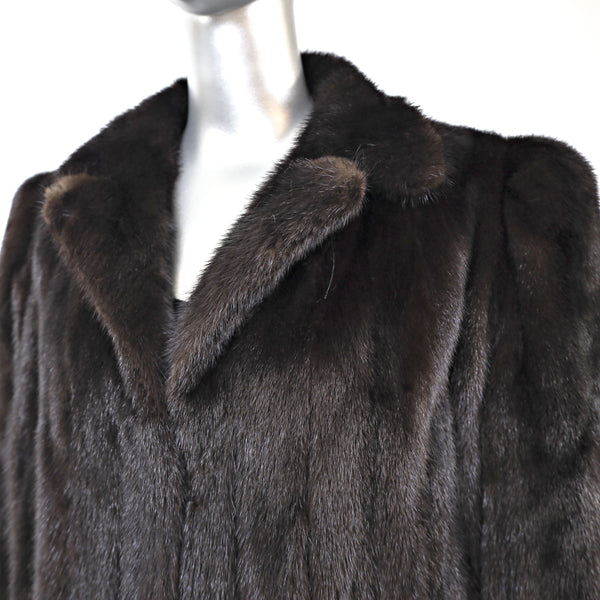 Dark Mahogany Mink Coat- Size L