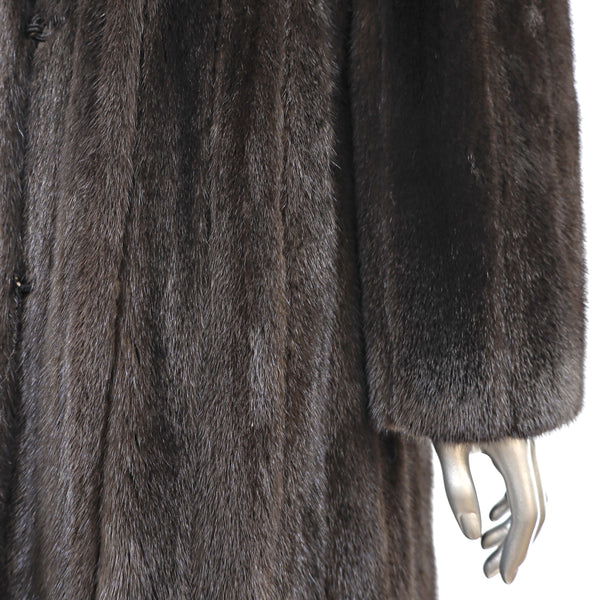 Dark Mahogany Mink Coat- Size L