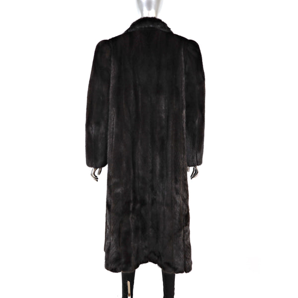 Dark Mahogany Mink Coat- Size L