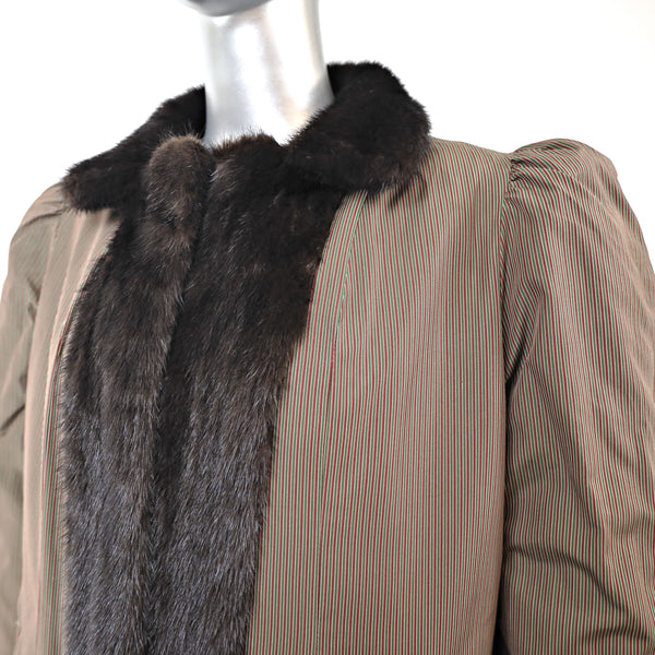 Dark Mahogany Mink Coat- Size L