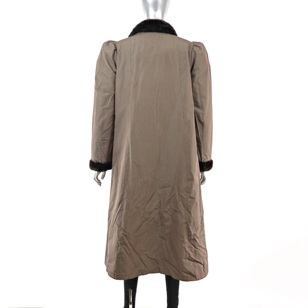 Dark Mahogany Mink Coat- Size L