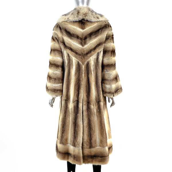 Mink Coat with Lynx Collar- Size S