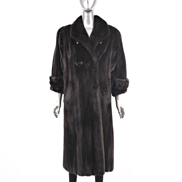Birger Christensen Men's Mahogany Mink Coat- Size L